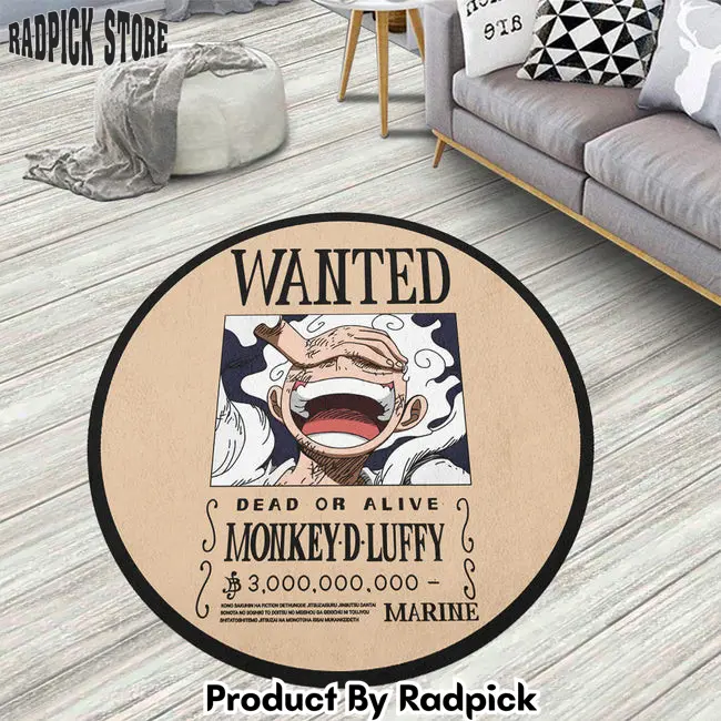 Monkey d. luffy wanted round rug custom one piece anime circle carpet  rp5957638